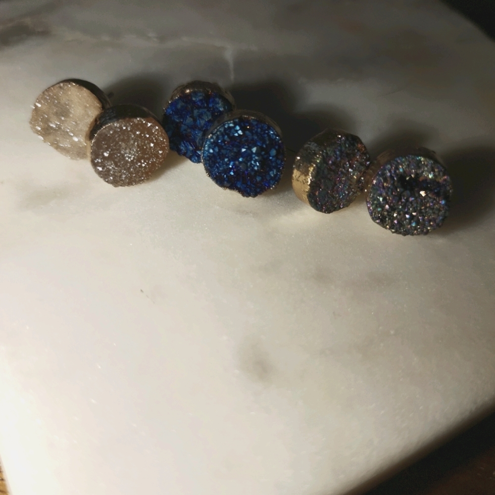 Natural gem stone earrings